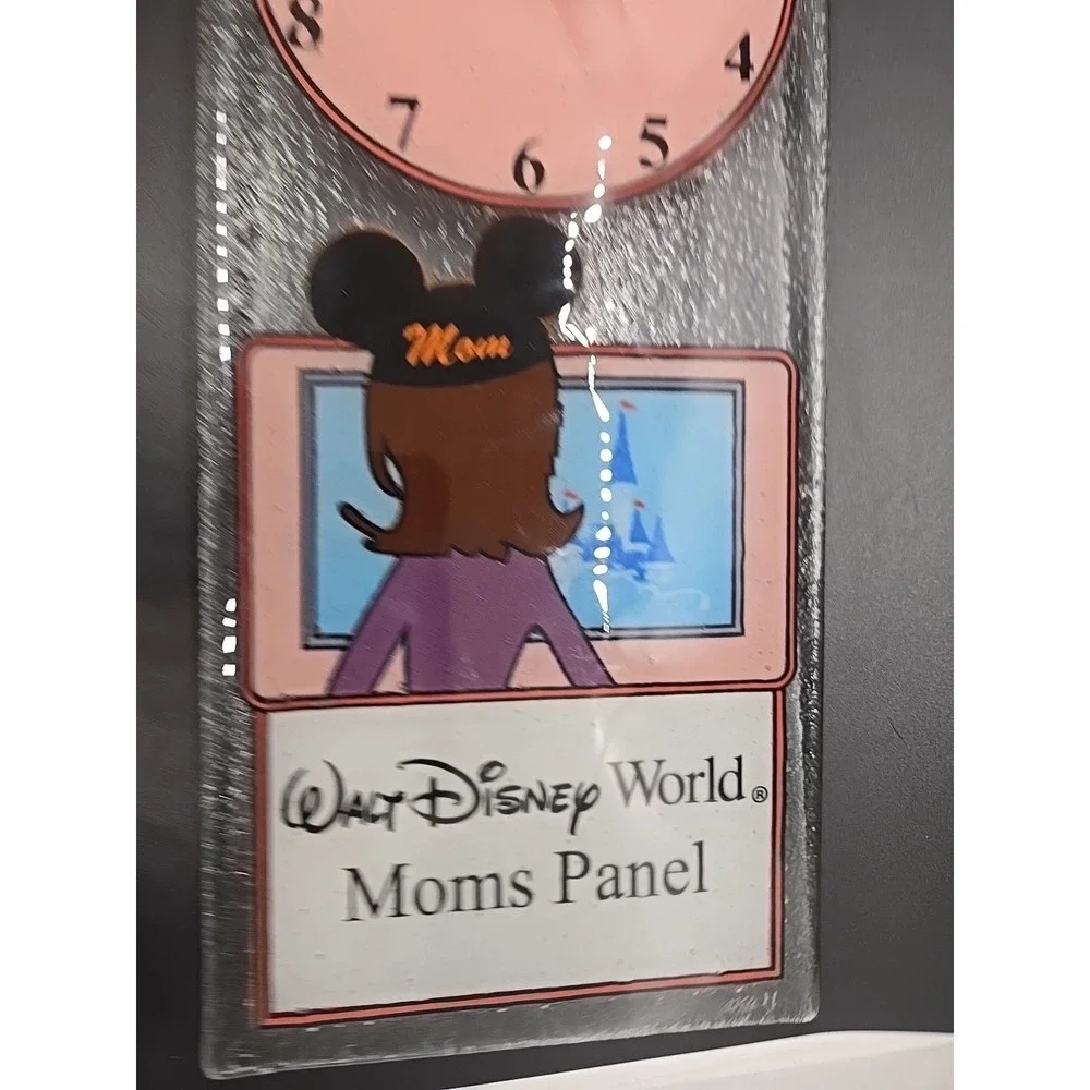 Disney Moms Panel‎ Signed Fused Glass Clock 2011 - Disney Rare Award - Disneyana